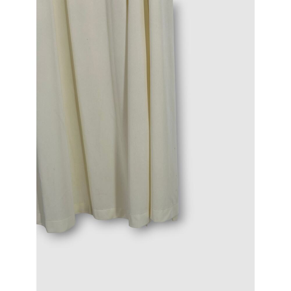 70s Vintage Ivory Ruffle Lace Trim Prairie Cottagecore Boho Wrap Maxi Robe - Picture 4 of 7